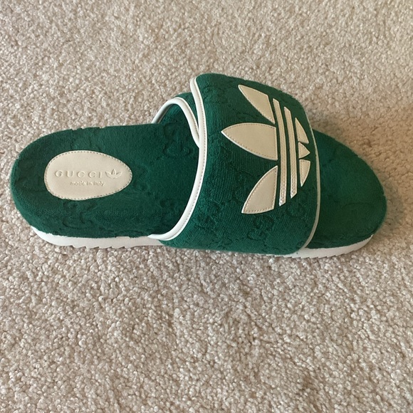 Green Gucci x Adidas GG Platform Sandals - Picture 4 of 5
